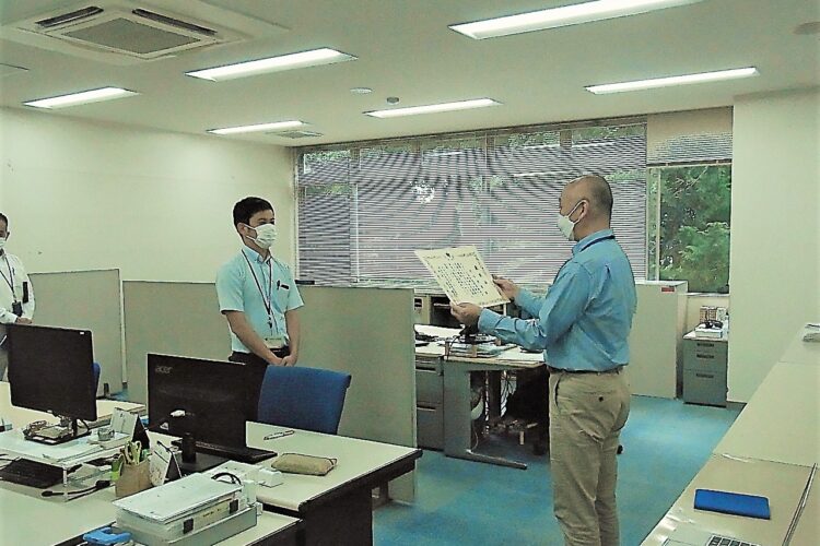 優良運転者として表彰されました